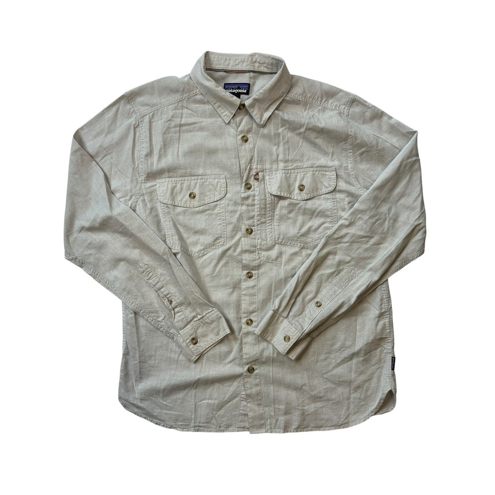 Patagonia Worn Wear Men's Long-Sleeved Shirt Size Medium Cayo Largo II
